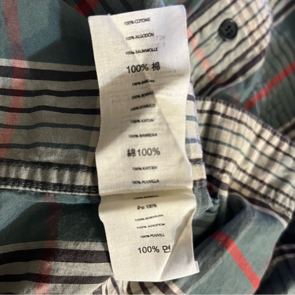 Filson Long Sleeve Shirt XL Green Pattern Check COTTON Soft - Picture 5 of 5